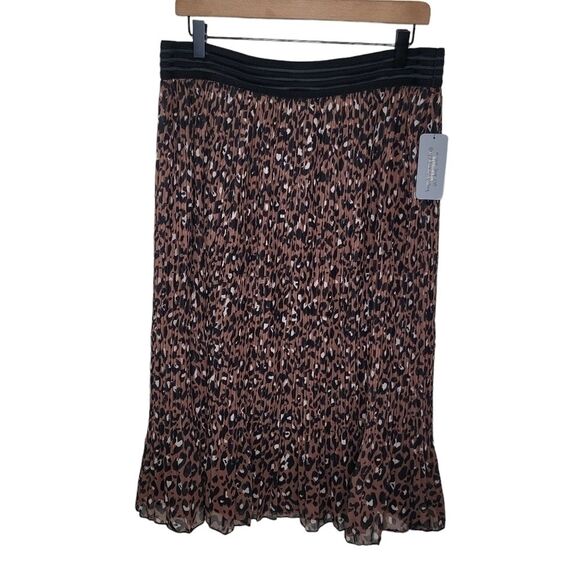 Metro Wear Nwt leopard print pleated skirt size 1x - Picture 1 of 6